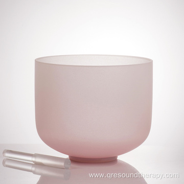 Lunar Pink Crystal Singing Bowl Advanced Pearlescent Color